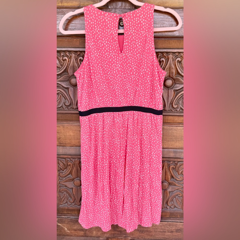 Ann Taylor LOFT Pink/Coral Sleeveless Dress W/Black Accent Waist. Size SP. NWOT - Picture 5 of 5